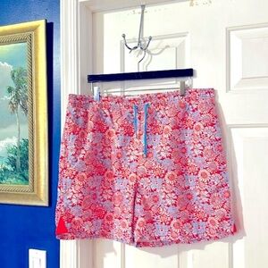 Men’s CK Bradley Skinny Dippers 100% Polyester Floral Swim Trunks Size 42